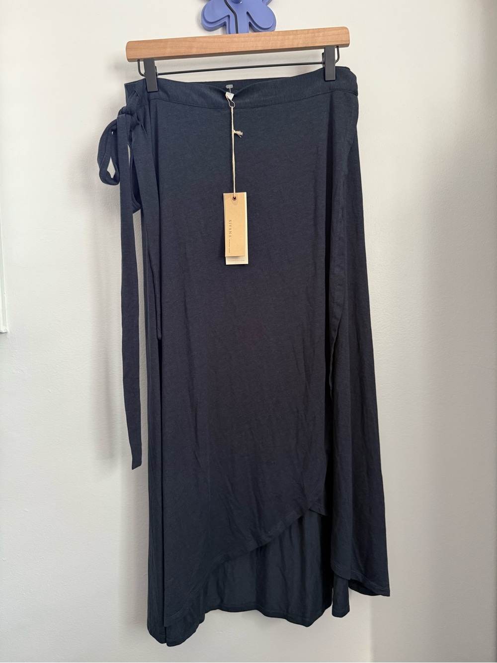 Sivana Large NEW Bamboo Organic Cotton Wrap Skirt Navy Lounge Comfy Sustainable